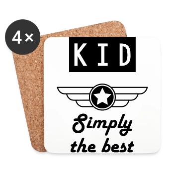 Teenager / Jugendliche / Jugendlicher / Kind - Untersetzer (4er-Set) - Weiß - Vorne