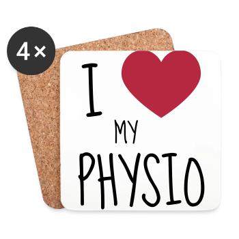Krankengymnast / Krankengymnastin / Physio / - Untersetzer (4er-Set) - Weiß - Vorne