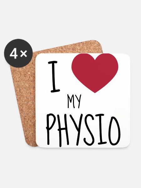Krankengymnast / Krankengymnastin / Physio / - Untersetzer (4er-Set) - Weiß