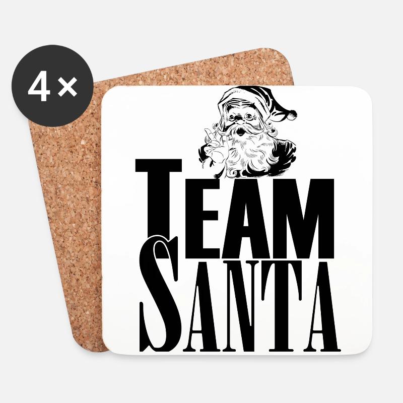 Team Santa - Untersetzer (4er-Set) - Weiß