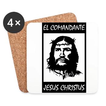 El Comandante Jesus Christus - Untersetzer (4er-Set) - Weiß - Vorne
