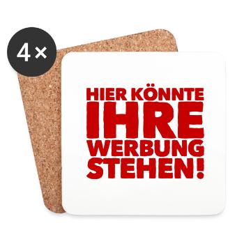 hier könnte ihre Werbung stehen - Untersetzer (4er-Set) - Weiß - Vorne