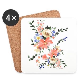 Flower1 - Coasters (set of 4) - white - Front