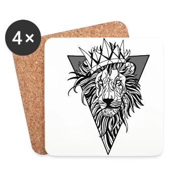 The King - Coasters (set of 4) - white - Front