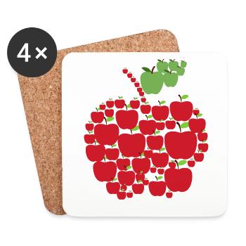 Apples - Coasters (set of 4) - white - Front