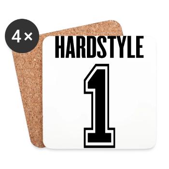 Hardstyle #1 - Coasters (set of 4) - white - Front