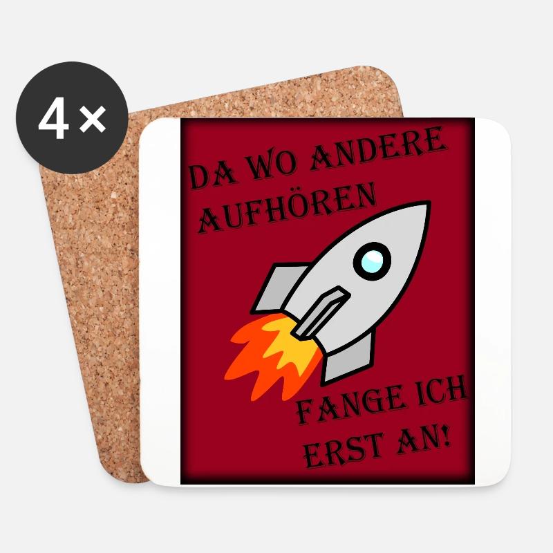 Da wo andere aufhören - Untersetzer (4er-Set) - Weiß
