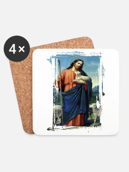 Jesus-Heilige Maria Religion - Untersetzer (4er-Set) - Weiß