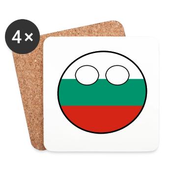 Countryball Land Heimat Bulgarien - Untersetzer (4er-Set) - Weiß - Vorne