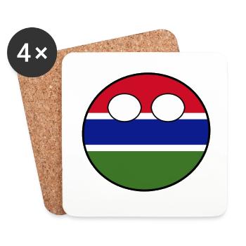 Countryball Country Home Gambia - Coasters (set of 4) - white - Front