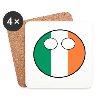Countryball Country Home Ireland - Coasters (set of 4) - white - Front