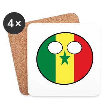 Countryball Country Home Senegal - Coasters (set of 4) - white - Front