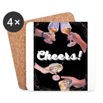 Cheers ! - Untersetzer (4er-Set) - Weiß - Vorne
