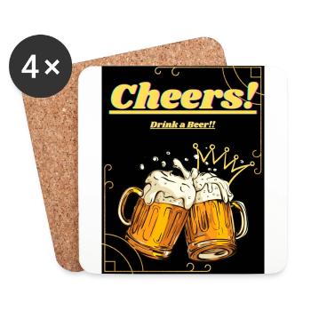Cheers ! - Untersetzer (4er-Set) - Weiß - Vorne