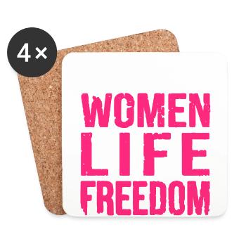 Women life freedom - Untersetzer (4er-Set) - Weiß - Vorne