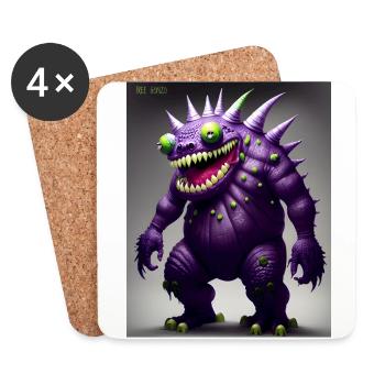 Green Purple Gonzo - Untersetzer (4er-Set) - Weiß - Vorne