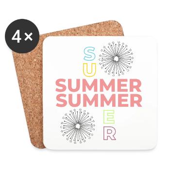 SUMMER SUMMER - Untersetzer (4er-Set) - Weiß - Vorne