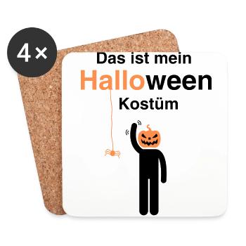 HALLOween - Untersetzer (4er-Set) - Weiß - Vorne