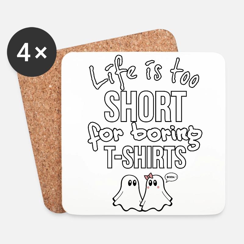 T-Shirts mit lustigen Sprüchen - Fantasmitas 01 - Untersetzer (4er-Set) - Weiß