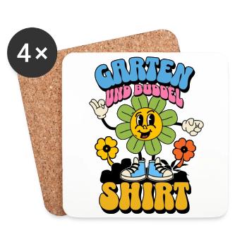 Garden and Digging Shirt - Coasters (set of 4) - white - Front