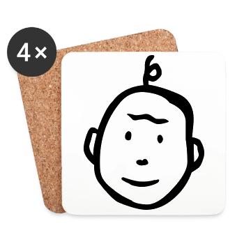 child - Coasters (set of 4) - white - Front