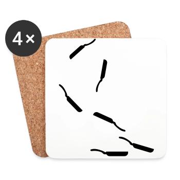 Icône Pan - Dessous de verre (lot de 4) - blanc - Devant