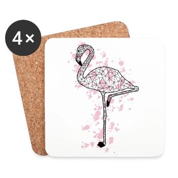 Flamingoo GeomeTRIX bunt - Untersetzer (4er-Set) - Weiß - Vorne
