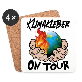 Klimawandel Klimakatastrophe Klimakleber - Untersetzer (4er-Set) - Weiß - Vorne