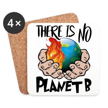 Klimawandel There is no Planet B - Untersetzer (4er-Set) - Weiß - Vorne