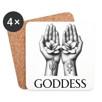 GODDESS (subtitle) #013 - Coasters (set of 4) - white - Front