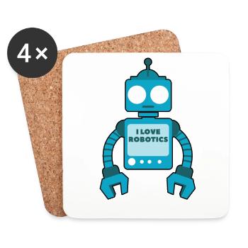 Le sort du robot - Dessous de verre (lot de 4) - blanc - Devant