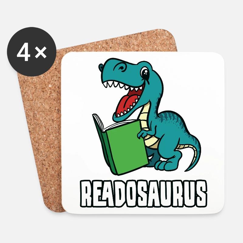 Readosaurus - Untersetzer (4er-Set) - Weiß