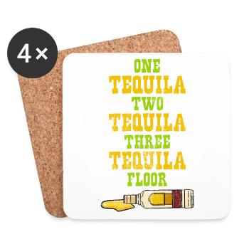 Un Deux Trois Tequila - Dessous de verre (lot de 4) - blanc - Devant