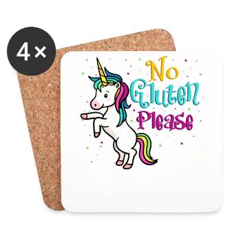 No Gluten Please - Coasters (set of 4) - white - Front