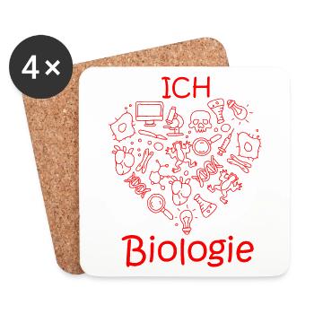 Biologie - Untersetzer (4er-Set) - Weiß - Vorne