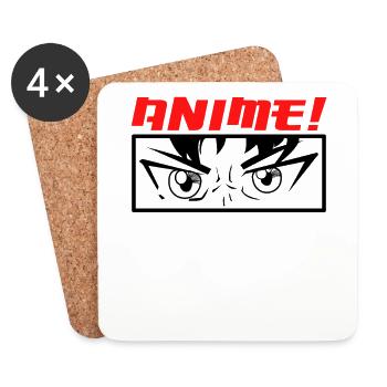 Anime - Dessous de verre (lot de 4) - blanc - Devant