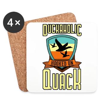 Duckaholic Hooked On Quack - Dessous de verre (lot de 4) - blanc - Devant