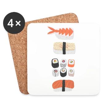 Sushi - Coasters (set of 4) - white - Front