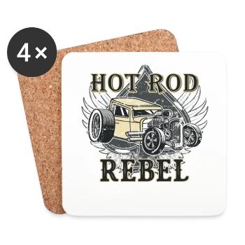 Hot rod classic car vintage cars - Coasters (set of 4) - white - Front