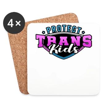 Proud Trans Kids - Dessous de verre (lot de 4) - blanc - Devant