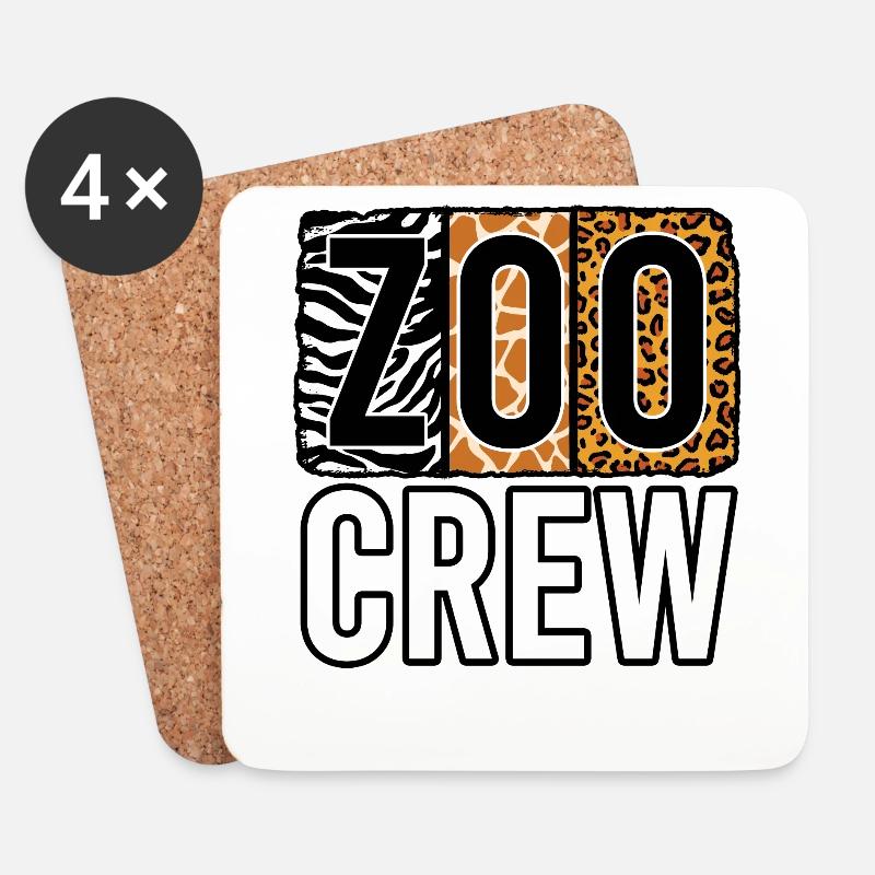 Zoo Crew - Untersetzer (4er-Set) - Weiß