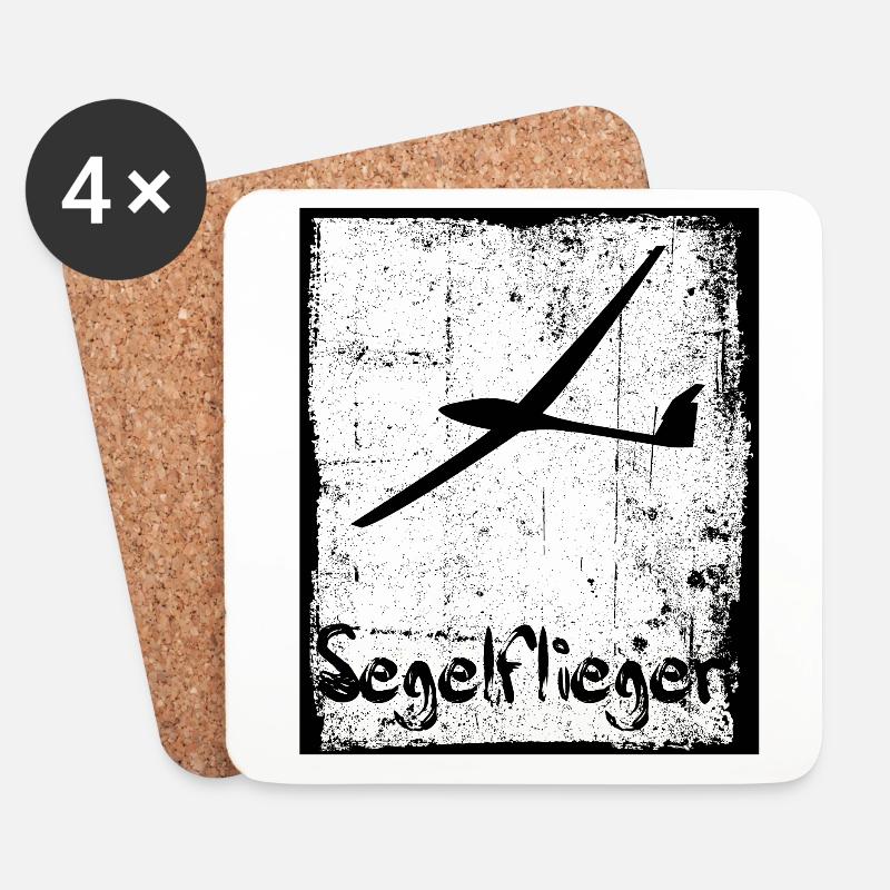Segelflieger Segelfliegen Pilot - Untersetzer (4er-Set) - Weiß