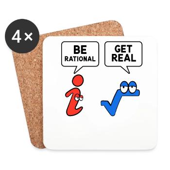 Be Rational Get Real - Coasters (set of 4) - white - Front