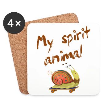 slug - Coasters (set of 4) - white - Front