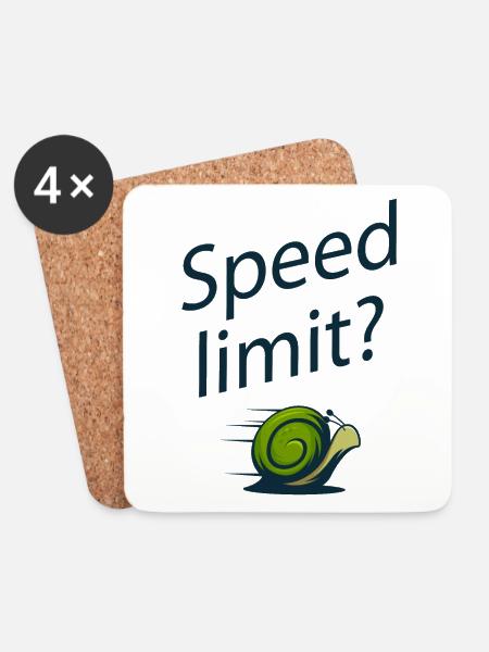 Schnecke - Untersetzer (4er-Set) - Weiß