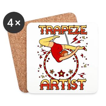 Trapeze artist - Coasters (set of 4) - white - Front