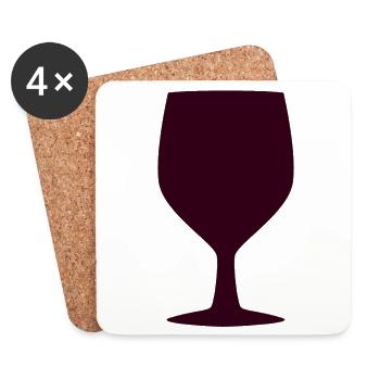 Wein - Untersetzer (4er-Set) - Weiß - Vorne