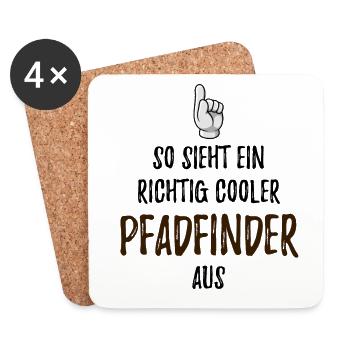 Pfadfinder - Untersetzer (4er-Set) - Weiß - Vorne