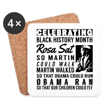 Black History month: Celebrate Pride in Black Hist - Coasters (set of 4) - white - Front