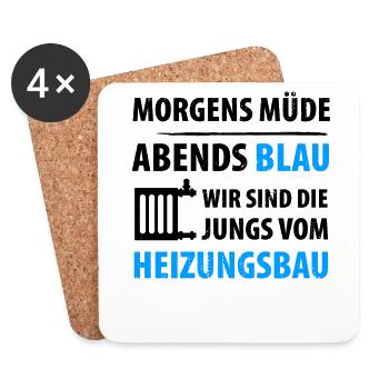 Klempner - Untersetzer (4er-Set) - Weiß - Vorne
